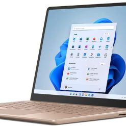 Microsoft Surface Laptop Go 2 Ultra-Thin 12.4” Touchscreen Laptop - Sandstone - Intel Core i5 - 8GB RAM - 128GB SSD - Windows 11 Home - 2022 model, UK plug