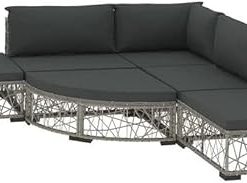 MOLVUS Outdoor Patio Furniture Set, Outdoor Furniture Conversation Set, Conversation Sets With All-Weather Rattan Wicker, Outdoor Sectional PE Rattan Wicker Patio Furniture Sets...