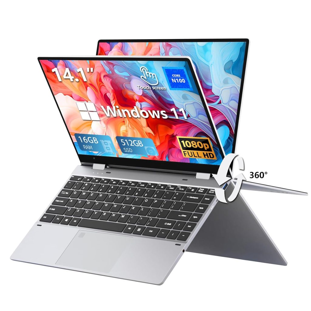 Monovate Laptop 14.1 inch, 2 in 1 Lapto p with N100 Processor, Windows ...