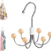 Multipurpose Space Saving Hangers for Closet, 360°Swivel Closet Hangers, Purse Organizer, Hat Holder, Belt Organizer, Tie Rack, Bra Hanger, Handbag Organizer, Scarf Hanger for...
