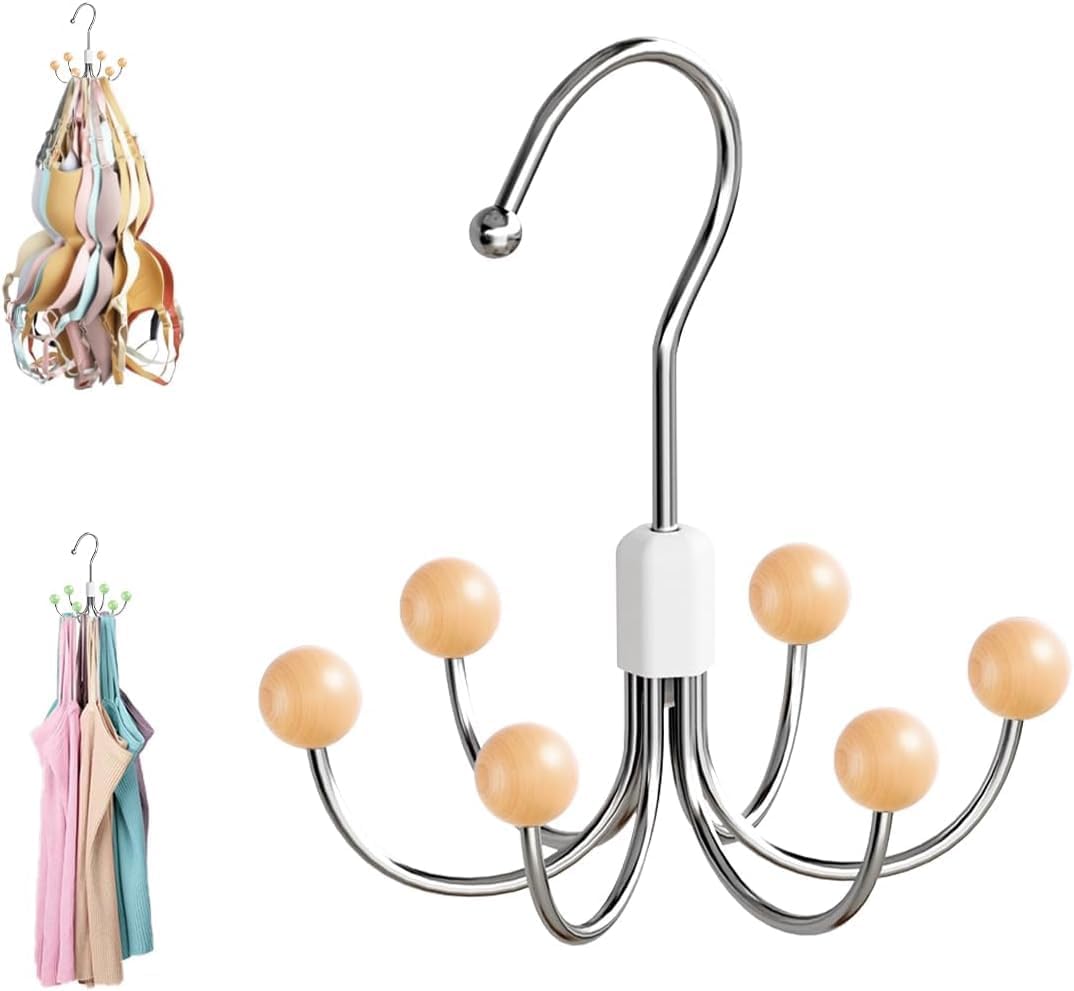 Multipurpose Space Saving Hangers for Closet, 360°Swivel Closet Hangers, Purse Organizer, Hat Holder, Belt Organizer, Tie Rack, Bra Hanger, Handbag Organizer, Scarf Hanger for...
