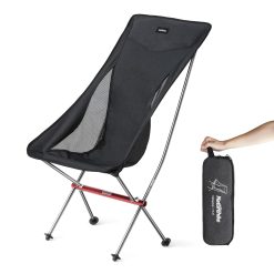 Naturehike Ultralight Highback Camping Chair, Portable Compact Folding Beach Chair Moon Recliner Seat for Adult, Quick Disassembly & Assembly, for...