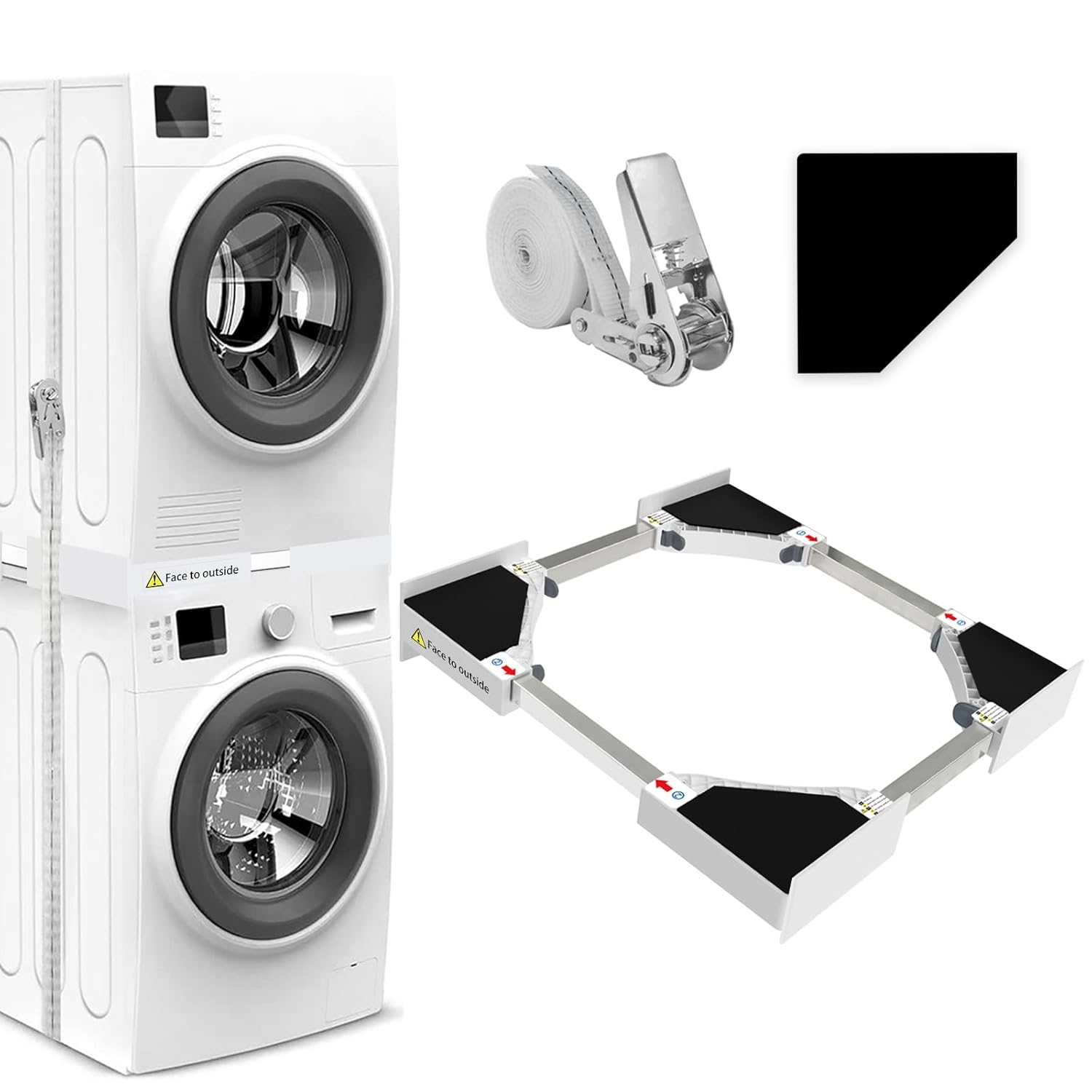 NIUXX Universal Stacking Kit For Washer And Dryer Adjustable Stacking 