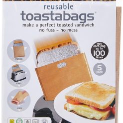 Non Branded 83465 x Reusable Toaster Bags Toast Maker Small Kitchen Appliance Food Catering,Brown