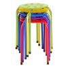 Norwood Commercial Furniture Plastic Stack Stools, Steel, Assorted Colours, 17.75