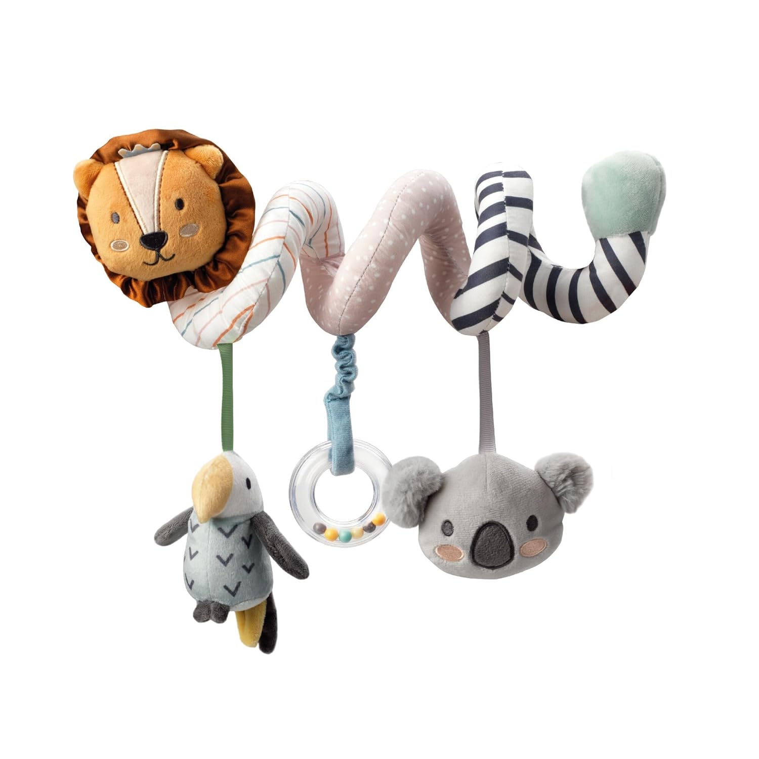 Nuby Animal Adventures Activity Spiral – Interactive Pram Toy with Sensory Toys | Suitable from Birth