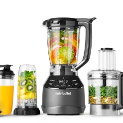 nutribullet Triple Prep System, Electric Blender, 1500 Watt Power, 3 Appliances, 1 Intelligent Base, Black, NBF580B