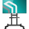 ONKRON Mobile TV Stand on Wheels for 50-90 Inch Screen, Heavy Duty TV Trolley up to 90 kg - Universal TV Stand with Shelf VESA 200x200-800x600/Height Adjustable TV Floor Stand...