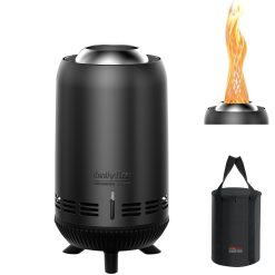 onlyfire Smokeless Fire Pit with Carrying Bag, Tabletop Fire Pit, Wood&Pellet Burning Fireplace for Outdoor Camping Tailgating Patio Backyard, Black