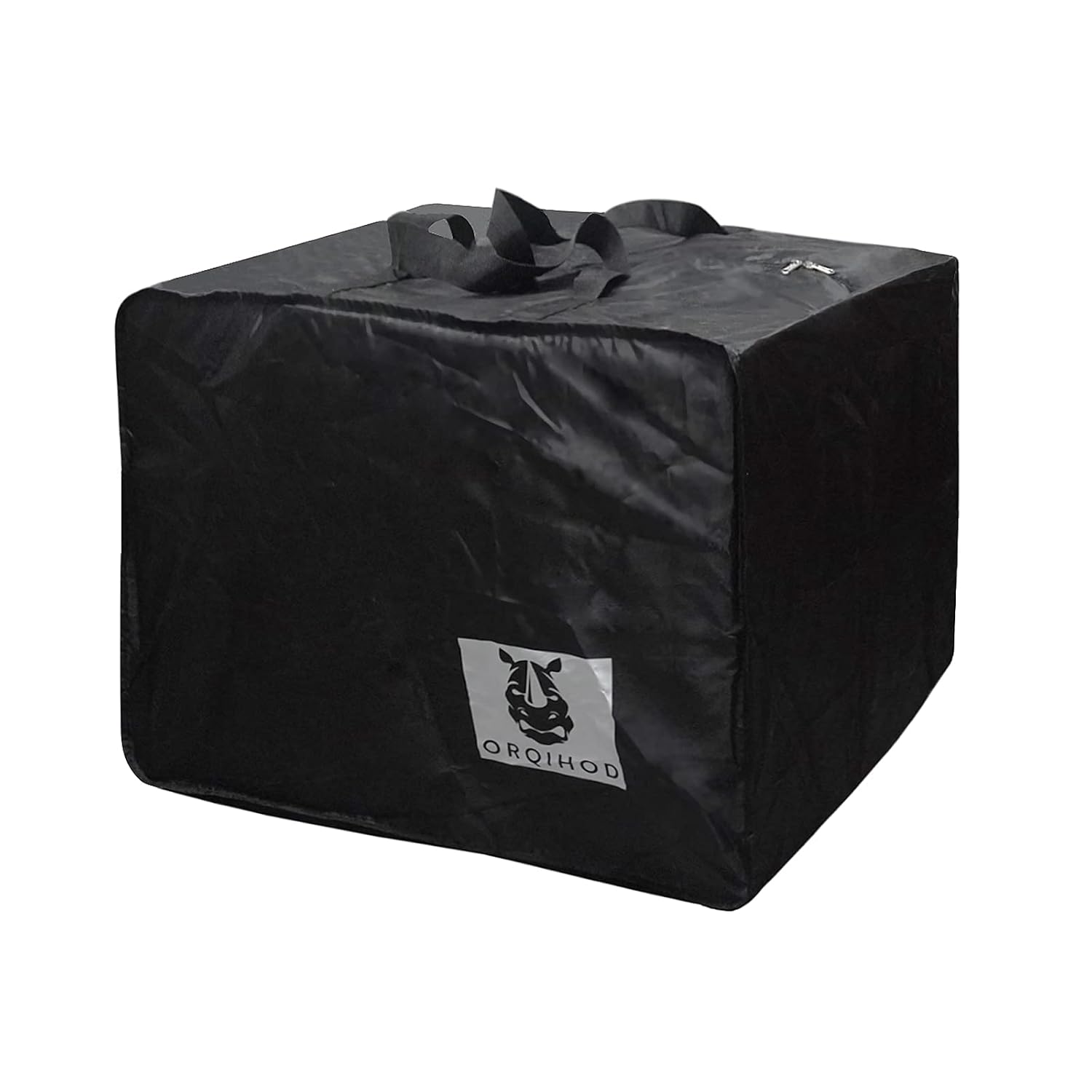 Orqihod Large Garden Furniture Seat Cushions Storage Bag 420D Heavy Duty Waterproof Outdoor Cushion Cover Carrying Bag Square with Zipper, 81 x81 x61CM, Black