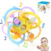 Orzbow Sensory Toys for Babies,Silicone Teething Toys for Baby with Grip Rings,Lightweight Baby Teethers 0-6 Months,BPA-Free Montessori Toys for Babies 6-12 Months,Ideal New...