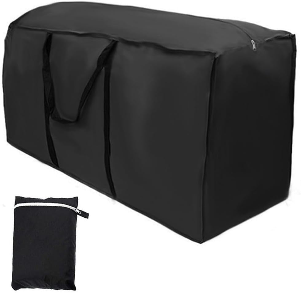 Outdoor Furniture Cushion Storage Bag, 210D Oxford Fabric Garden Cushion Storage Bag with Handle and Zipper Waterproof Garden Storage Bags for Cushions Christmas Tree Blakets...