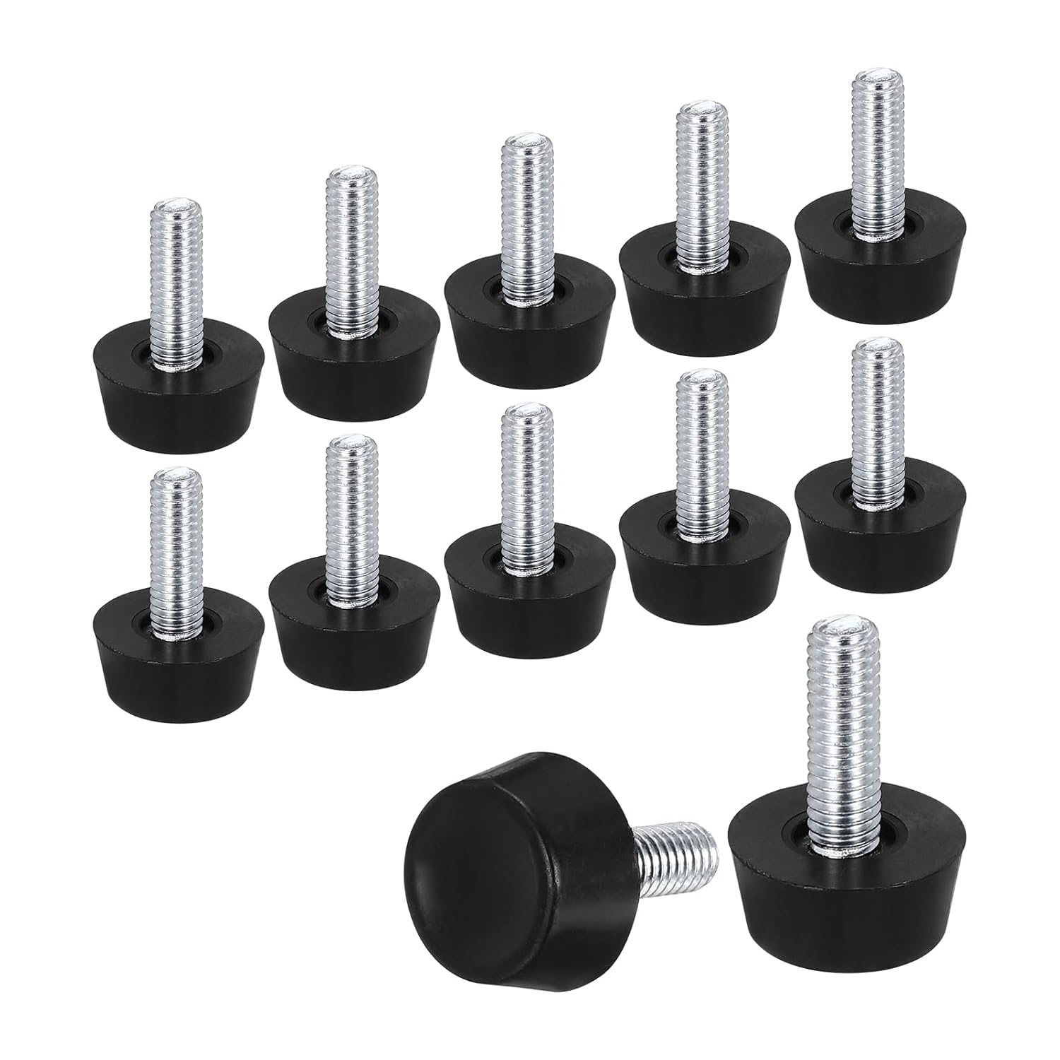 PATIKIL M6 Thread Furniture Leveling Feet, 20 Pcs M6 x 1 Adjustable Leg Levelers Screw in Table Leg Levelers Feet for Desk Chairs Cabinet Stool Legs