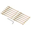 PATIKIL M6 x 110mm Bunk Bed Bolts, 12 Pack Hex Drive Socket Cap Barrel Screws Bolt Nuts Assortment Kit with 1Pcs Wrench for Furniture Bed, Zinc Color