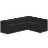 PATIO PLUS L-Shape Garden sofa Cover, Waterproof, Windproof, Anti-UV, 420D Oxford Fabric Outdoor Rattan Corner Sofa Cover, 260(LEFT) x210(right) x76x60/78cm - Black