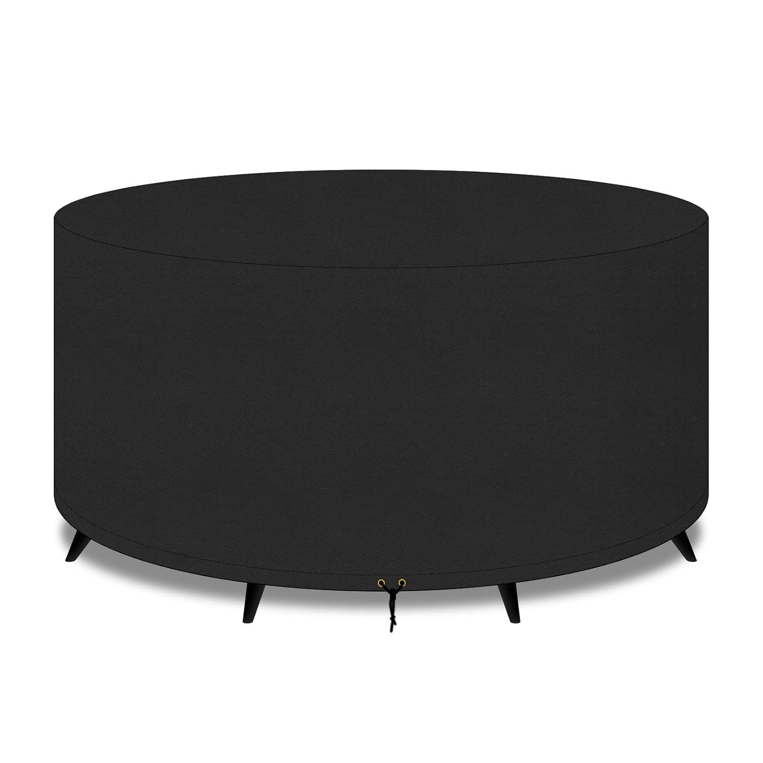PATIO PLUS Large Round Garden Table Furniture Cover 420D Oxford Fabric Outdoor Patio Circular Set Cover for Chair Set Waterproof Windproof, Anti-UV, Garden Covers 230x90cm,Black
