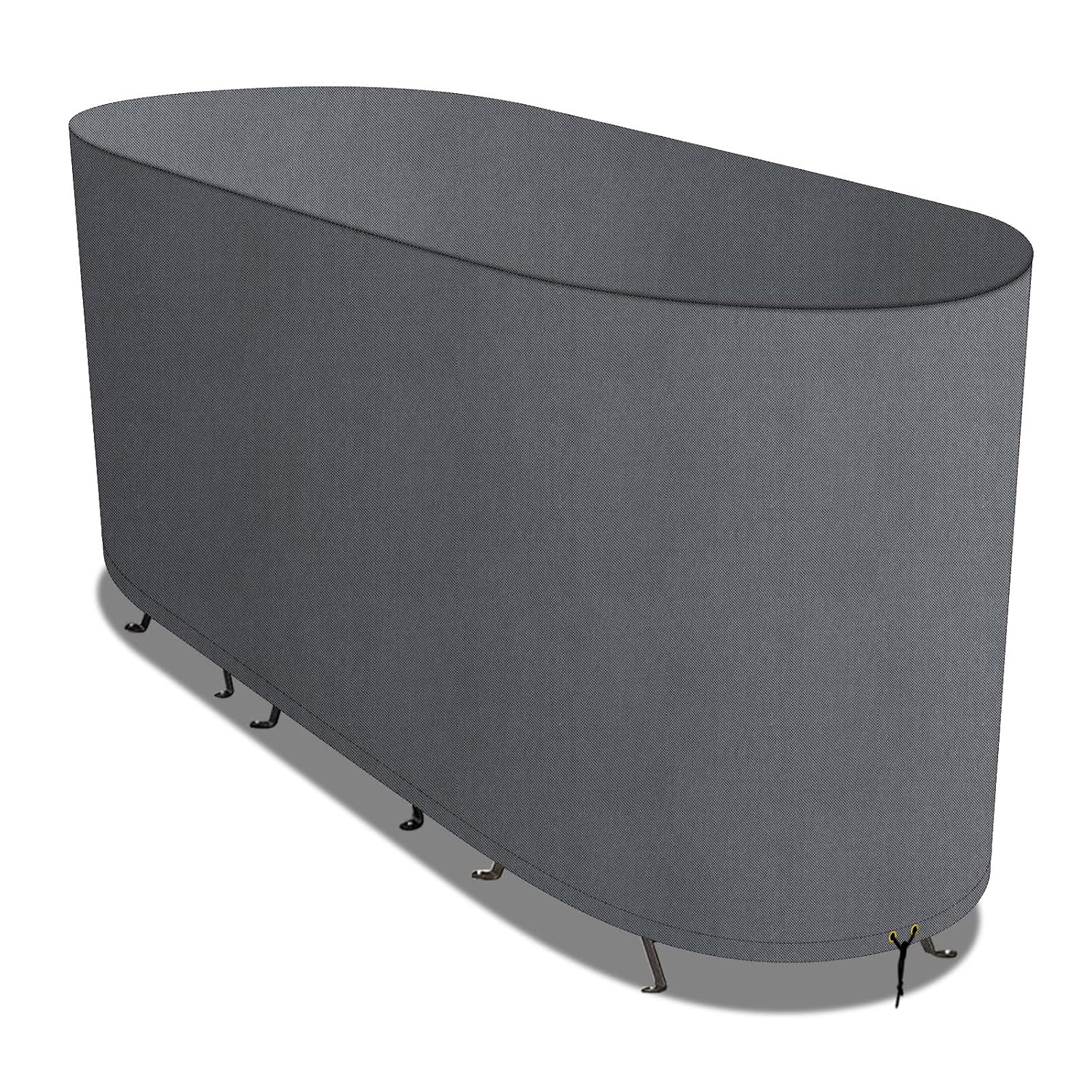 PATIO PLUS Outdoor Garden Large Bistro Set Heavy Duty Cover , Waterproof, UV Protected, 600D Oxford Fabric Bistro Set Cover,L124 W63 H80cm, Grey
