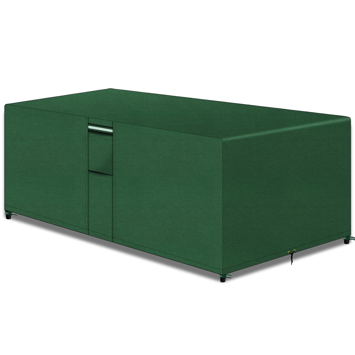 PATIO PLUS Rectangular Garden Furniture Set Covers with Air Vent, 600D Oxford Fabric Heavy Duty Patio Set Table Cover for Outdoor Garden Chair and Table, Waterproof ,Windproof,...