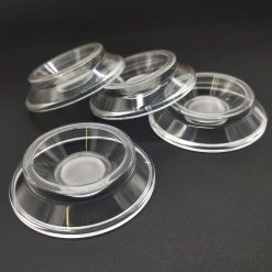 Piano Caster Cups Set of 4 Furniture Leg Pads Protection ABS，Up Upright Piano Non-Slip Floor Protector (Transparent)