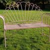 Pink Garden Bench Vintage Design Iron Seating Patio Outdoor Garden Furniture