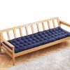 PLULON Navy Blue Garden Bench Cushion 3 Seater Chair Pad Porch Swing Chair Cushion Bench Seat Pad Mat Furniture Pad for Patio Lawn Lounger 150x48cm