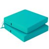 PRIMEPATIO Outdoor Chair Cushions Set of 2, Thick 7cm, Rattan Garden Chair Cushions for Outdoor Furniture with Ties, Waterproof Seat Cushion, Garden Seat Pads Dining, 45 x 45cm,...