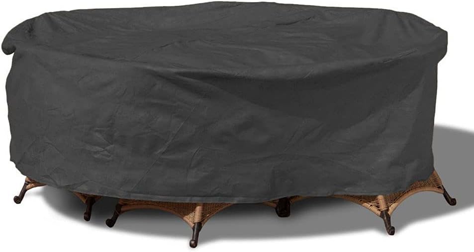 QINZC Garden Furniture Set Covers,Round Outdoor Waterproof Table Chairs And Sofas Oval Protective Cover 210d Oxford Fabric Anti-Uv Rip Proof Dustproof,230x110cm