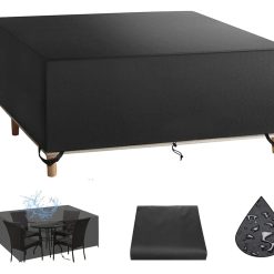 Rattan Garden Furniture Covers 210x175x70cm Garden Table Covers Tarpaulin Waterproof Heavy Duty Patio Furniture Covers Outdoor Furniture Covers Garden Table and Chairs Sofa...