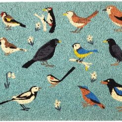 Rex London Garden Birds Print Non-Slip Coir Doormat