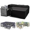 RICHIE Garden Furniture Covers Waterproof, 420D Oxford Fabric 300x300x90cm Rectangular Garden Table Covers Patio Table Cover Waterproof Anti-UV Rattan Furniture Covers for...