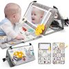 RoamReady Tummy Time Mirror for Babies 0-6 Months Newborn Infant Baby Sensory Toys Brain Development with Crinkle Cloth Book and Teething Toy for Boy Girl Gifts Baby Newborn...