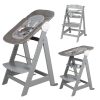 roba Born Up Baby High Chair Set 2in1 + Newborn Attachment with Reclining Function - Miffy® Rabbit Design - High Chair from Birth - Natural Wood