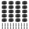 Rubber Feet for Garden Furniture 20 Packs 1 Inch 25mm Non Slip Bumper Round Black Rubber Pads Floor Protectors for Garden Furniture Chopping Board Chair Feet Ladders Cabinet...