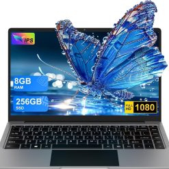 Ruzava Laptop 14 Inch Laptop Computer 8GB RAM 256GB SSD Storage(TF Card 512GB-1TB) N4020 Processor(Up to 2.8GHz) PC Notebook with USB WiFi BT4.2 Wireless Mouse & Keyboard Film...