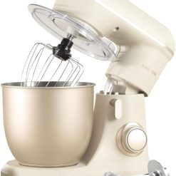 Salter Bakes Stand Mixer – Electric Baking Whisk, 10 Speeds with Pulse Setting, 4 Litre Mixing Bowl, Planetary Mixing Action, Splash Guard, Whisk, Dough Hook, and Beater...