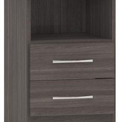 Seconique Nevada 2 Drawer Bedside in Black Wood Grain