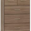Seconique Nevada 3+2 Drawer Chest in Rustic Oak Effect