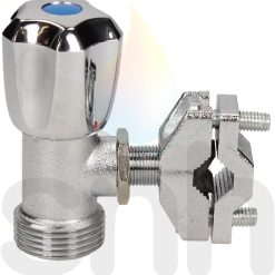 Self Cutting Tap Washing Machine Valve 15mm x 3/4" Chrome Appliance Tap