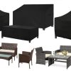 SIRUITON 420D Outdoor Furniture Cover 4-Piece Set, Heavy Duty Patio Furniture Covers, Outdoor Veranda Patio Garden Furniture Set, Waterproof Outdoor Bench Cover, Table Cover,...