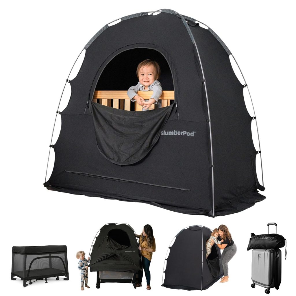 Crib Screen SlumberPod Portable Privacy Pod Blackout Canopy Crib Cover, Sleeping ...