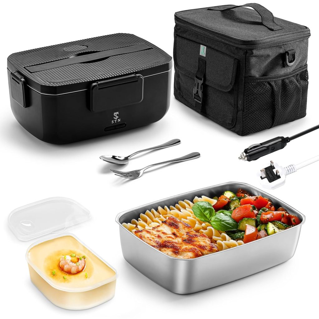 STN Electric Lunch Box Food Heater 2L 80W,12V 24V 220V Heated Lunch Box ...