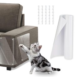 SUPERFA 20cm x 3m Cat Anti Scratch Furniture Protector, Self Adhesive Anti Cat Scratch Furniture Protector for Sofa, Door