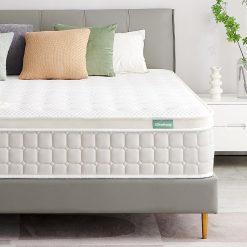 SZsuilong EU King Size Mattress, 10 Inch Memory Foam Spring Mattress, Hybrid Mattress with Comfortable Foam and Pocket Spring - Medium Cool Feel (5ft3 by 6ft6, 160 x 200 cm)