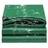 Tarpaulin Cover 1 x 4.5 m, Windproof Tear Resistant Waterproof Tarpaulin Cover Sheet Multipurpose, Reinforced Eyelets for Garden Furniture Camping Truck, Green