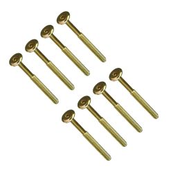 TERFÂ® M6 X 150mm Furniture Joint Connector Bolts M6 (6mm) X 150mm Barrel Bolts Hex Allen Key Socket Flat Head Connector Bolt Screw Zinc Yellow Finish for Crib Baby Bed Cots...