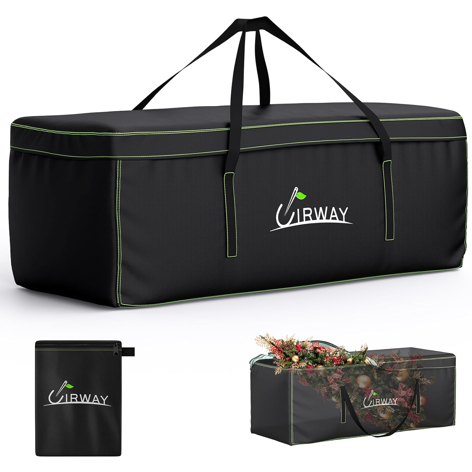 UIRWAY Garden Furniture Cushion Storage Bag, 175 x 75 x 55 cm, Christmas Tree Storage Bag, 420D Oxford Fabric, Waterproof, UV Resistant, with Carry Handle and Zipper