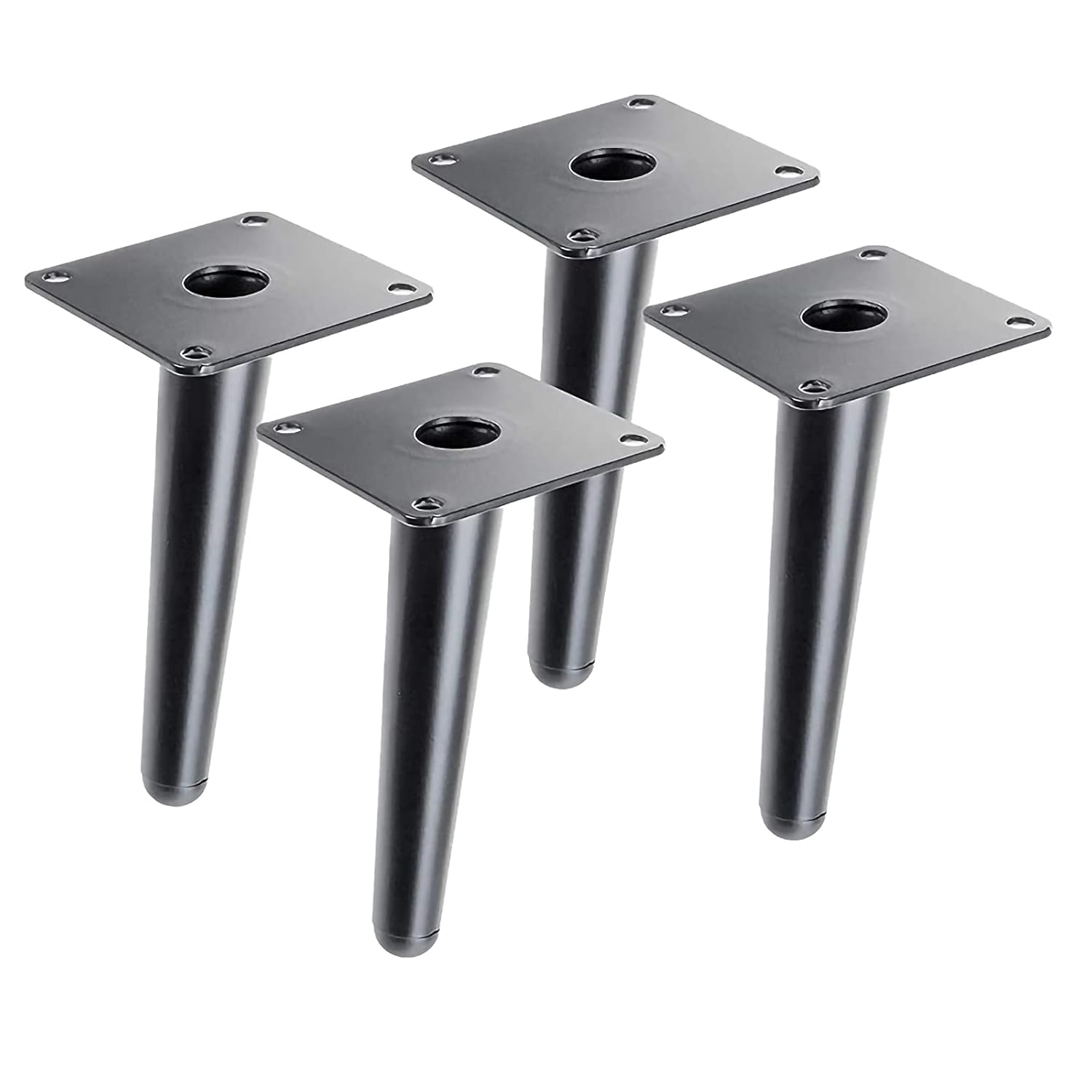 Uotyle Furniture Legs, Heavy Duty Legs with Rubber Head 4PCS Metal Furniture Legs Cabinet Legs Sofa Feet For Furniture 6 Inches/15cm