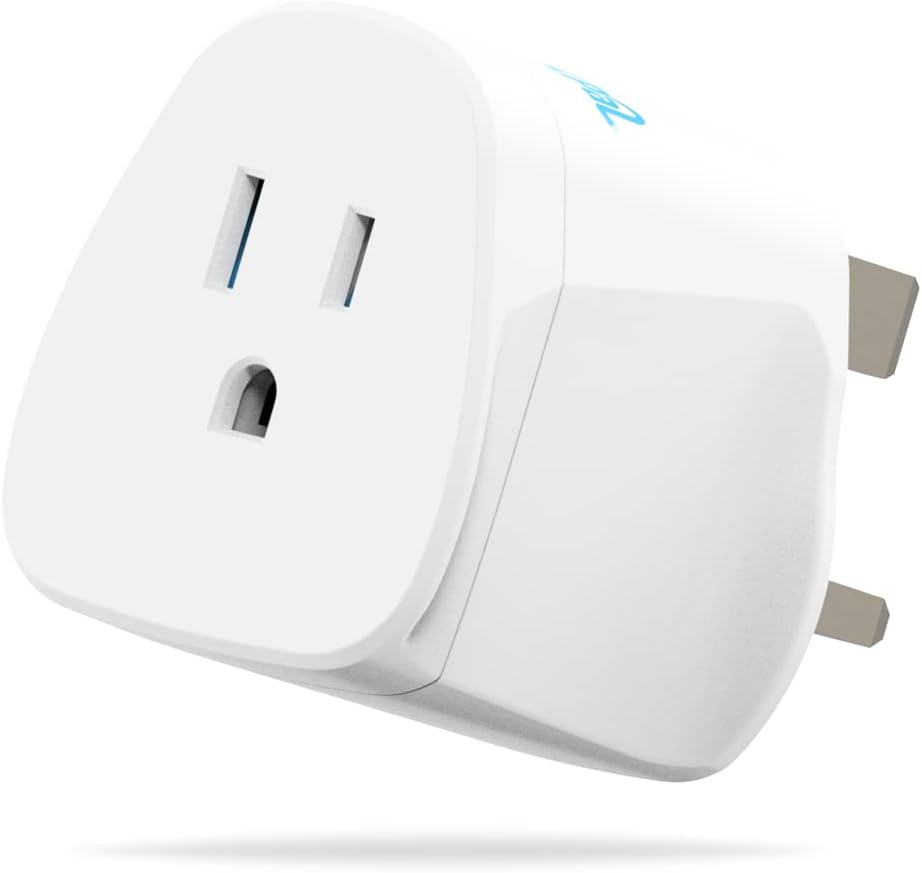 US to UK Plug Adapter | UK Safety Standards | MyTravelPal® USA to UK Travel Adaptor With 10A Fuse | For America, Canada, Japan Appliances | Type A and Type B