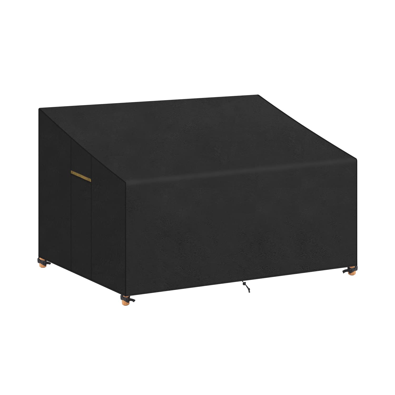 VANSHEIM 2-Seater Deep Lounge Sofa Cover Garden Outdoor Furniture Sofa Protector Outdoor Sofa Covers Waterproof 2 Seater Outdoor Rattan Sofa Cover Sofa Cover Outdoor Windproof...