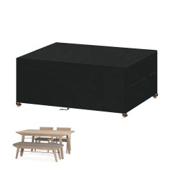 VANSHEIM Outdoor Furniture Covers,420D Oxford Fabric Garden Table Cover for Garden Furniture Waterproof,Anti-UV Patio Furniture Covers for Outside Garden Furniture 190x80x80cm